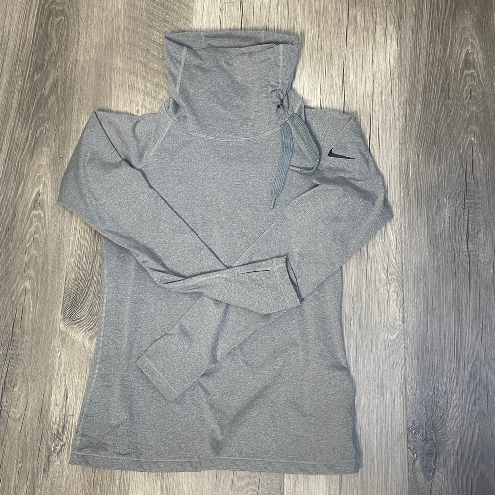 Nike Heather Gray High-Neck Long Sleeve